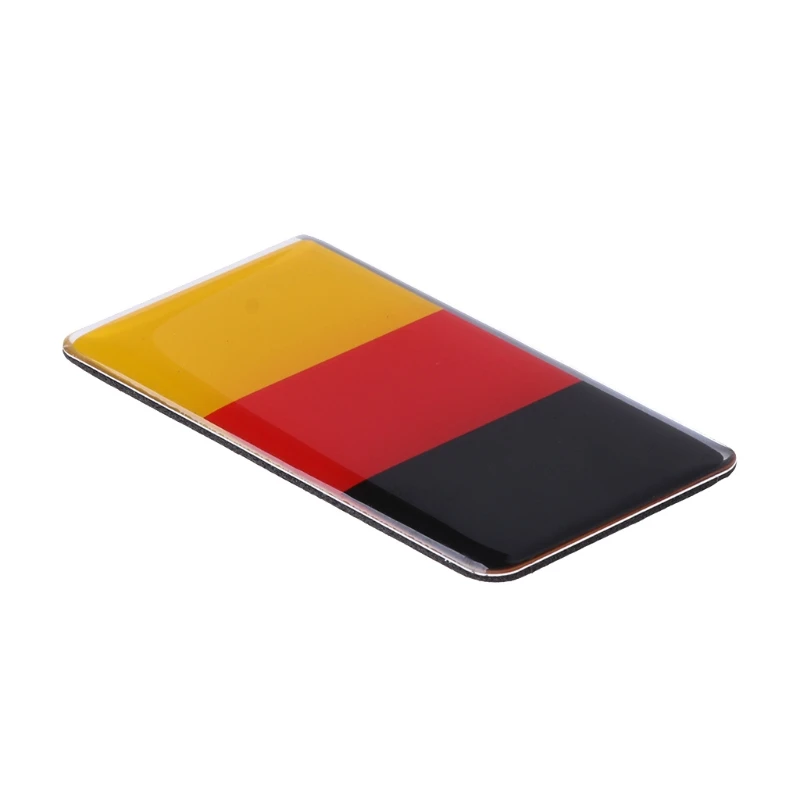 1pc German Flag Front Grille Sticker Emblem Badge Dual Adhesive Tape Adhesive For Volkswagen Golf Polo Audi