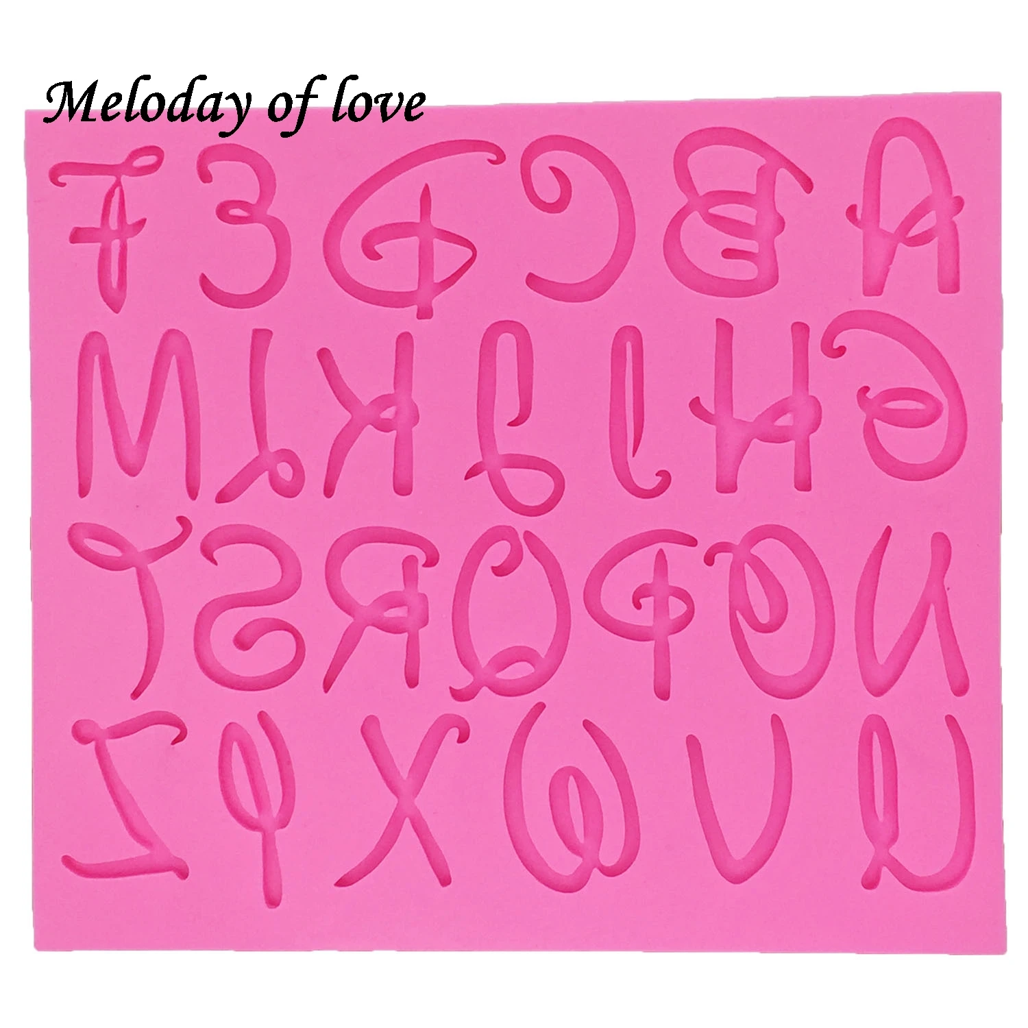 1Pcs DIY Letter and number Silicone Mold Fondant Mould cake decorating tools Flexible Baking Mold T1273