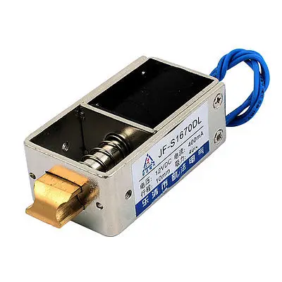 

DC 12V/DC24V 400mA 10mm 40N Pull Open Frame Electromagnet Solenoid for Door Lock JF-S1670DL