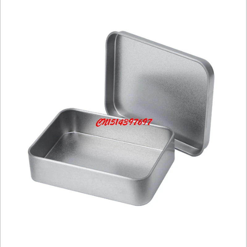 88mm*60mm*18m Size Plain Silver Color Slide Top Tin Box Rectangle Candy USB Box Case Storage Box Sundry Organi FF18071001