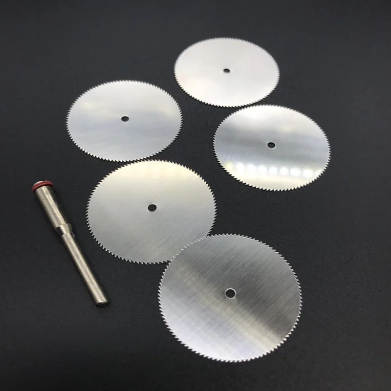 32mm Stainless Steel Slice Metal Cutting Disc with 1 Mandrel for Dremel Rotary Tools 5Pcs/set