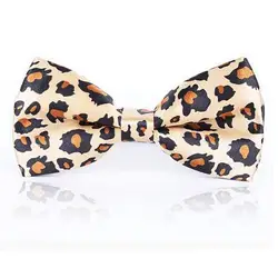 HOOYI 2018 leopard wzór druku męska bowtie muszka węzeł motyle łuki krawaty