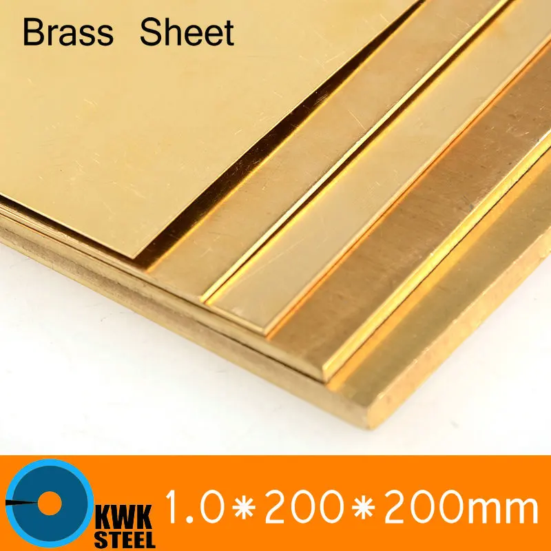 1 * 200 * 200mm Brass Sheet Plate of CuZn40 2.036 CW509N C28000 C3712 H62 Customized Size Laser Cutting NC Free Shipping