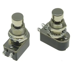 KAISH Pack of 2/5 SPST 2-Pin Momentary Soft Touch Push Button Electric Guitar Pedal Foot Switch OFF(ON)