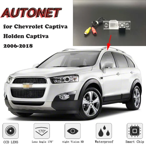 AUTONET-cámara de visión trasera HD para Chevrolet Captiva Holden Captiva, visión nocturna, soporte para cámara de matrícula, 2006 ~ 2018