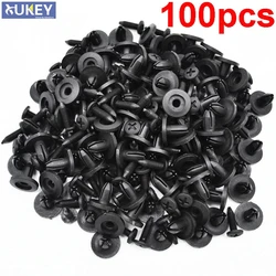 100Pcs/lot Auto Fastener fit 6mm Hole Plastic Car Clips Fender Bumper Shield Retainer Plastic Rivet For Toyota Automobile