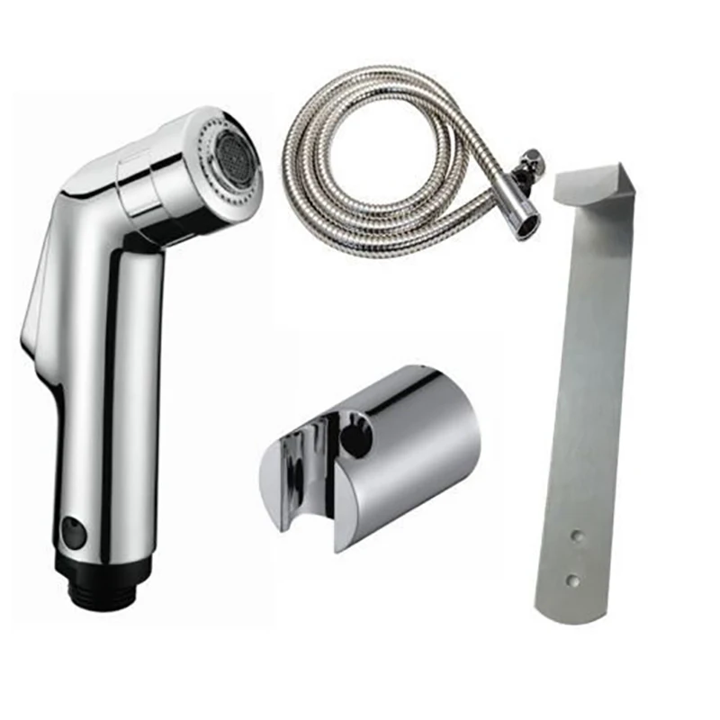 2 Functions Toilet Bidet Shower Spray Shattaf Kit with 1.2m Hose, Holder, Tank Hook