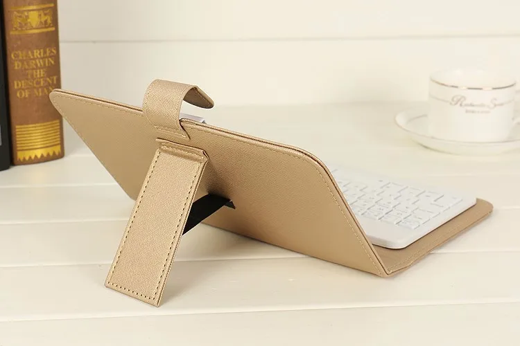 Multi color leather case phone holder bluetooth 3.0 keyboard for Android Windows IOS Samsung Huawei Xiaomi Sony HTC 4.5