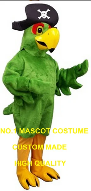 

Pirate Parrot mascot costume wholesale for sale high quality green macaw bird theme anime cosplay costumes carnival fancy 2753