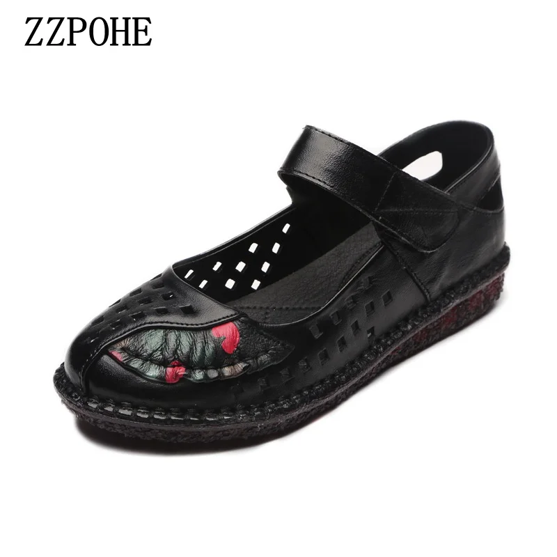 Mother sandals middle-aged Comfortable summer new soft-bottomed fashion sandals casual  non-slip ladies sandals free shipping