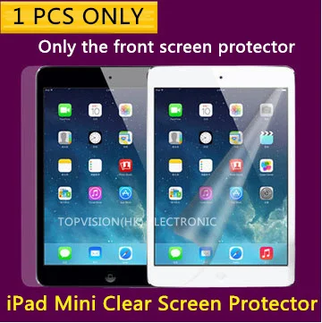 New hd front clear screen protector for ipad mini 1 2 3 protective film guard strong carton pack & can check online status