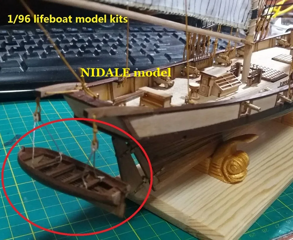 Sacle 1/96 Mini lifeboat model kits Harvey 1847 model ship's Lifeboat model