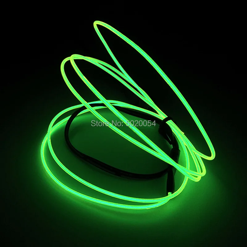Stage Costume DIY 4M Flexible Glow EL Wire Rope Tube Cable Waterproof Light Neon Cable With DC3V Controller