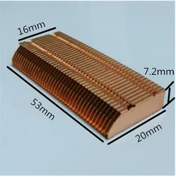 Copper Heat Dissipation fin Copper Brass Heat Copper fins Heat Dissipation,DIY lengthen 53*20*7.2mm Copper fins Radiator