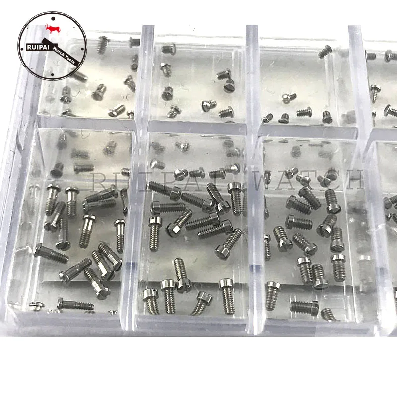 Stainless Steel Flat Cap Watch Screws, Assort Size Watch screws for watch repairing replacement screws