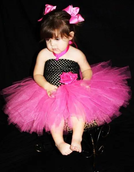 New Retail Baby Crochet Tutu Dress Girls 1Layer Handmade Tulle Fluffy Tutus with 4