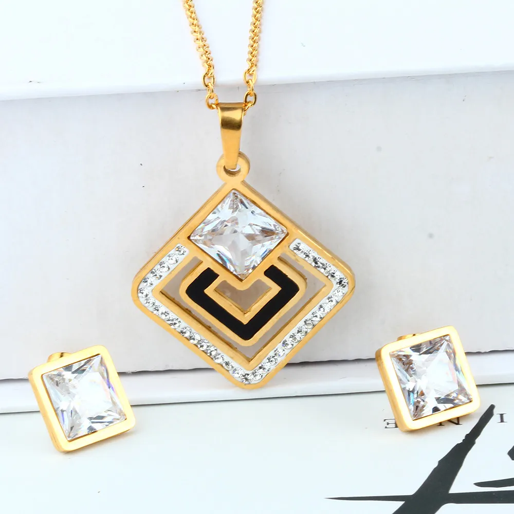 XUANHUA Stainless Steel Fashion Wedding Women Jewelry Sets Bridal Jewelry Sets Store Jewellery Indian Accessories For Women