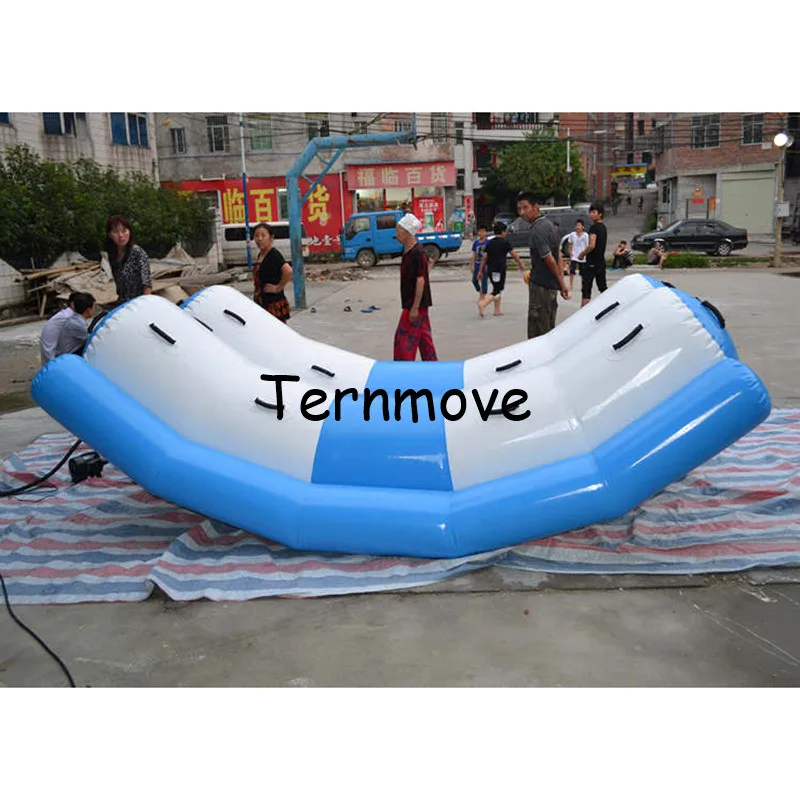 Adulto totter teeterboard jogo de água para esportes aquáticos pvc ar água totter única linha linhas duplas gangorra rocker