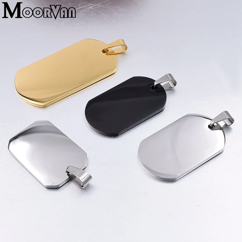 Moorvan 2024 New sale Men Hiphop US Military Army Charm Dog Tags pendant necklaces fashion punk male necklace jewelry gifts