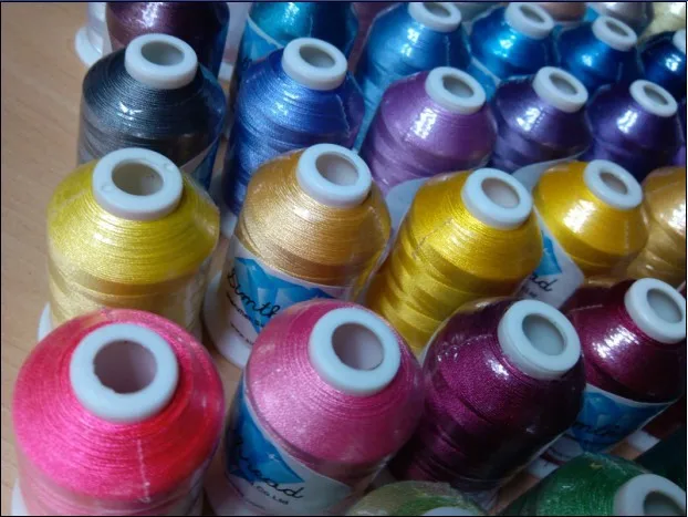 Popular Simthread 120 colors Polyester Embroidery machine thread 1100 Yards Each as home machine embroidery/quilting thread