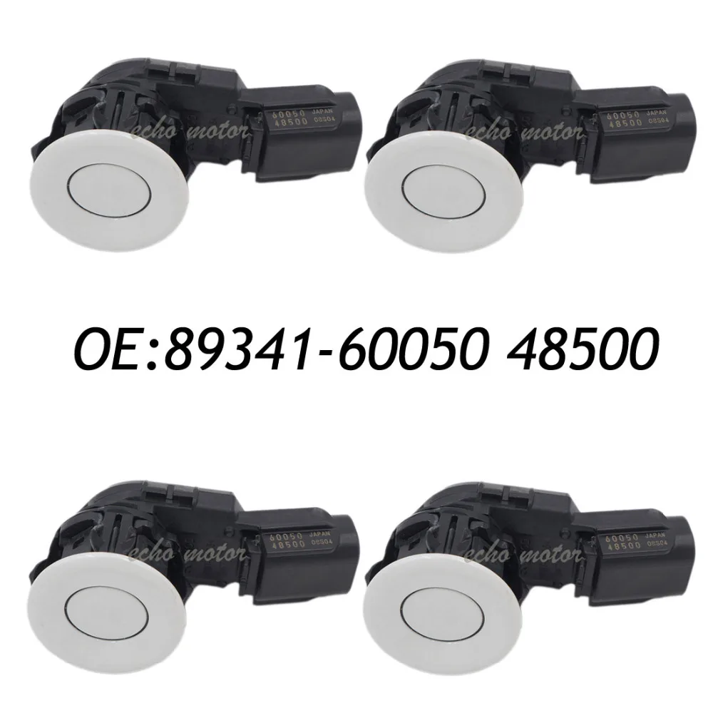 New SET(4) 89341-60050 48500 White Color PDC Parking Ultrasonic Sensor  For Toyota