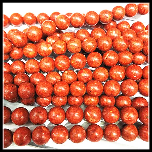 Sponge Red Coral Loose Beads DIY Accessories For Fashion Jewelry Designs Size 6MM 8MM 10MM12MM 14MM 16MM Round Ball