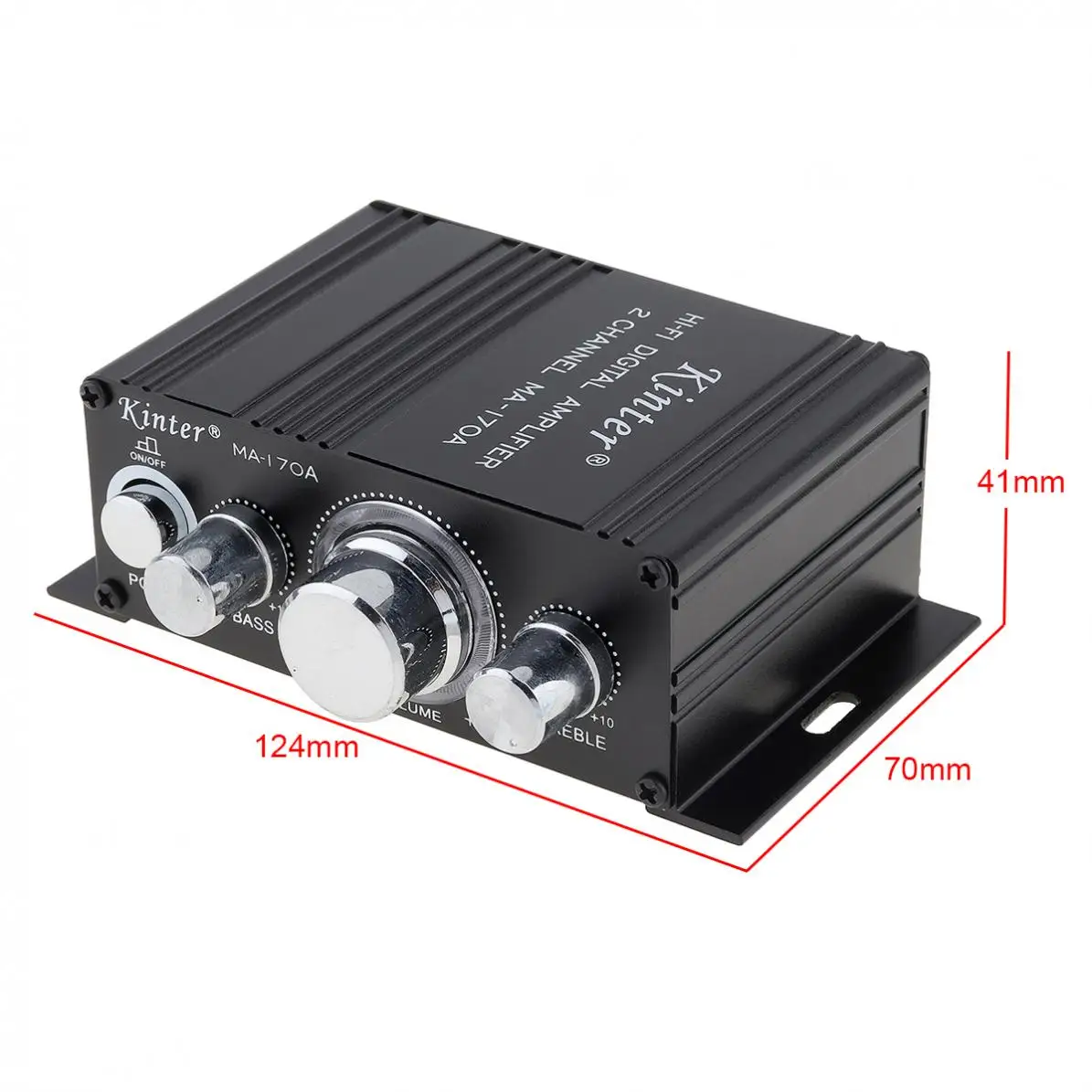 2CH Hi-Fi Car Audio Power Amplifier FM Radio Player Reverberation Function Support MP3/FM/USB/SD/DVD/Microphone/Phone APP