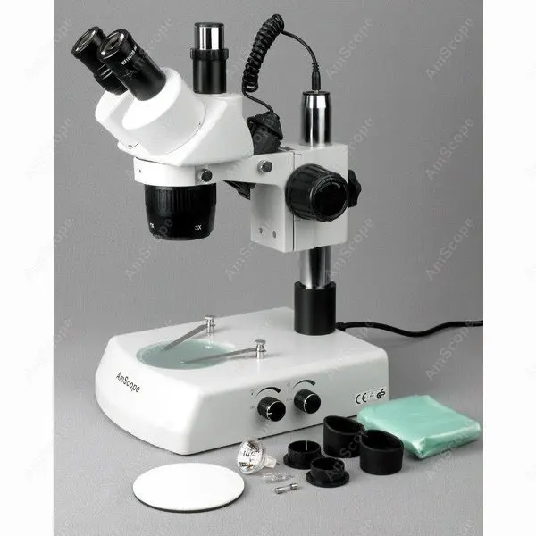 Stereo Microscope-AmScope Supplies Super Widefield Stereo Microscope 20X-40X + 1.3MP Camera