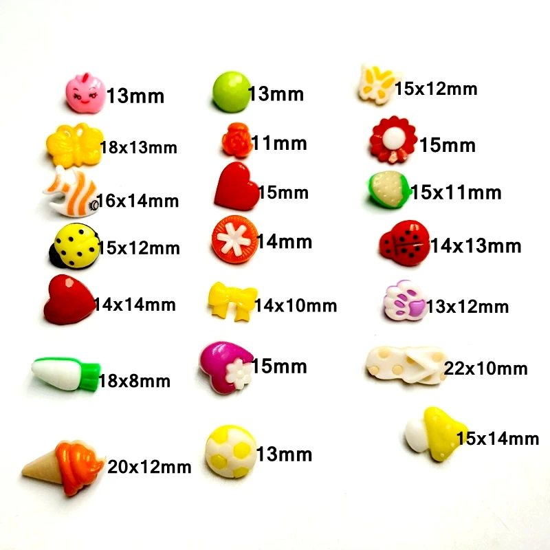 HL 50/150pcs Lots Assorted Patterns Shank Cartoon Plastic Buttons Children\'s Dolls Sewing Accessories DIY Scrapbooking Crafts