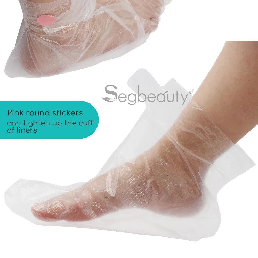 Segbeauty 200pcs Paraffin Wax Liners Larger Thicker Thermal Therapy Plastic Socks Liners ParaffinTherabath Foot Protectors