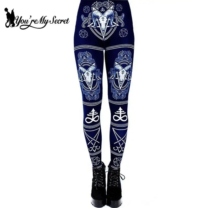 [You\'re My Secret] 2021 New Animal Printed Leggings Gothic Horse Women Fashion Sexy Ankle Pants Fitness Workout Leggin 4 Colors