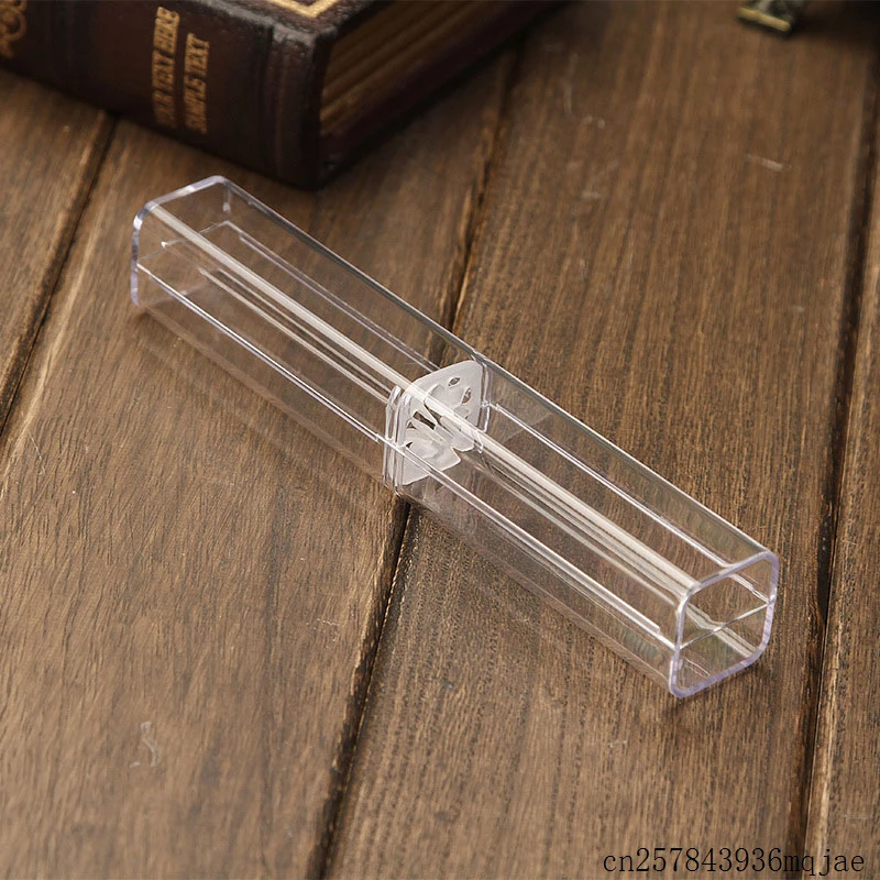 

500pcs Transparent Pen Box Clear Gift Boxes for Ballpoint Pen 16*2.5*2.5cm