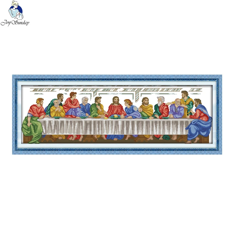 Joy Sunday The Last Supper Counted Cross Stitch kits DIY 14CT and11CT For Embroidery Home Decor Needlework Cross-stitching