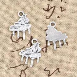 15pcs Charms Grand Piano 14x20mm Antique Pendant fit,Vintage Tibetan Bronze Silver color,DIY For Handmade Jewelry