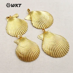 WT-JP004  New Fashion Natural Scallop Shell Pendants for Necklaces Women Sea Shell Jewelry pendants summer holiday jewelry