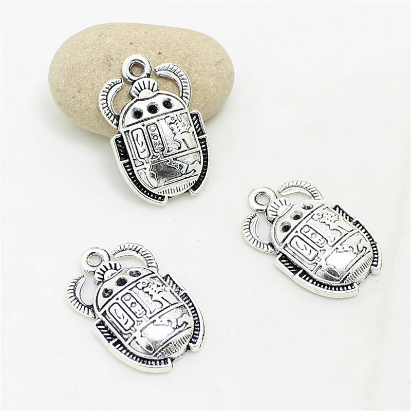 

Sweet Bell 30pcs/lot 16*25mm two color Ancient Egypt Charms,Zinc Alloy Vintage Beetle Charm Pendant 3B387