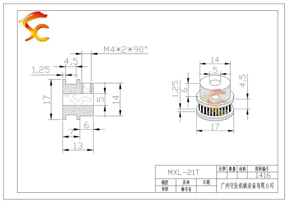 5pcs MXl 21 teeth MXl Timing Pulley 21teeth  Bore 5mm  for width 4mm MXL Timing Belt Small backlash MXL Belt