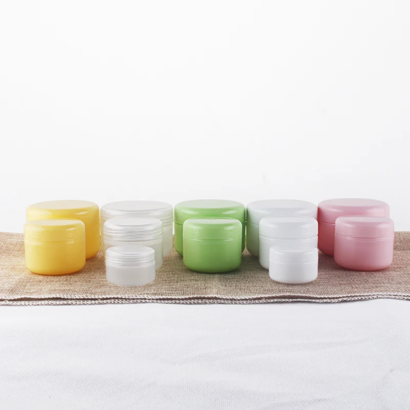 50PCS/LOT-50G PP Cream Jar,Empty Plastic Cosmetic Container With Screw Cap,Sample Makeup Sub-bottling,Mask Canister