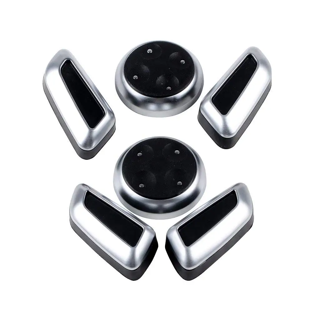 Set of 6pcs Chrome Seat Adjustment Switch Cover Trim For Audi A3 A4 A5 A6 A7 B8 Q3 Q5 VW Tiguan