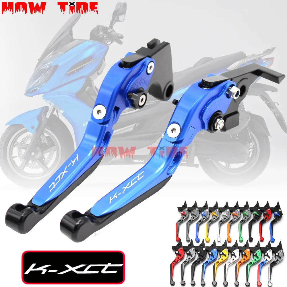 For KYMCO K-XCT K XCT 125 300 400 Foldable Extendable Brake Levers Folding Extending Adjustable CNC Lever