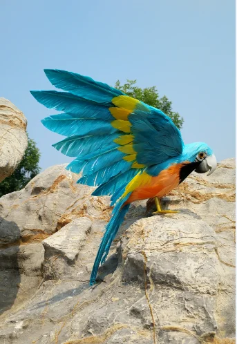 simulation bird parrot foam&feathers about 40x60cm spreading wings parrot handicraft,cosplay ,garden decoration toy gift a1809