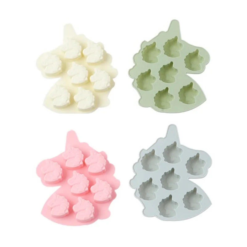 120pcs 3D Silicone Soap Mold Unicorn Shaped Ice Cube Molds Candy Chocolate Cake Cookie Baking Molds W9969