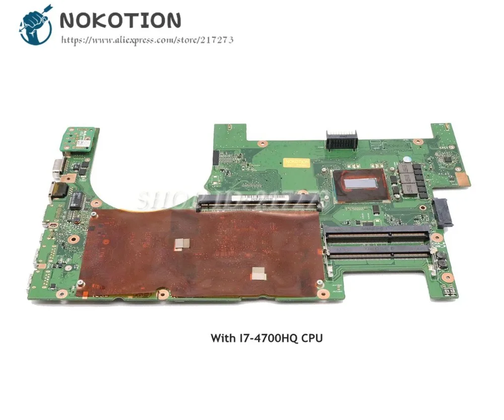 NOKOTION Motherboard For ASUS G750JW G750JS G750JM G750JH G750JX G750J G750 REV 2.1 Main Board I7-4700HQ CPU DDR3L