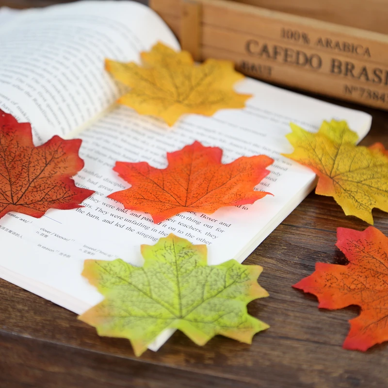 7cm Künstliche Seide Ahorn Blätter für Fotografie Requisiten Handwerk Gefälschte Vivid Blatt für Fotos hintergrund DIY Scrapbooking Dekoration