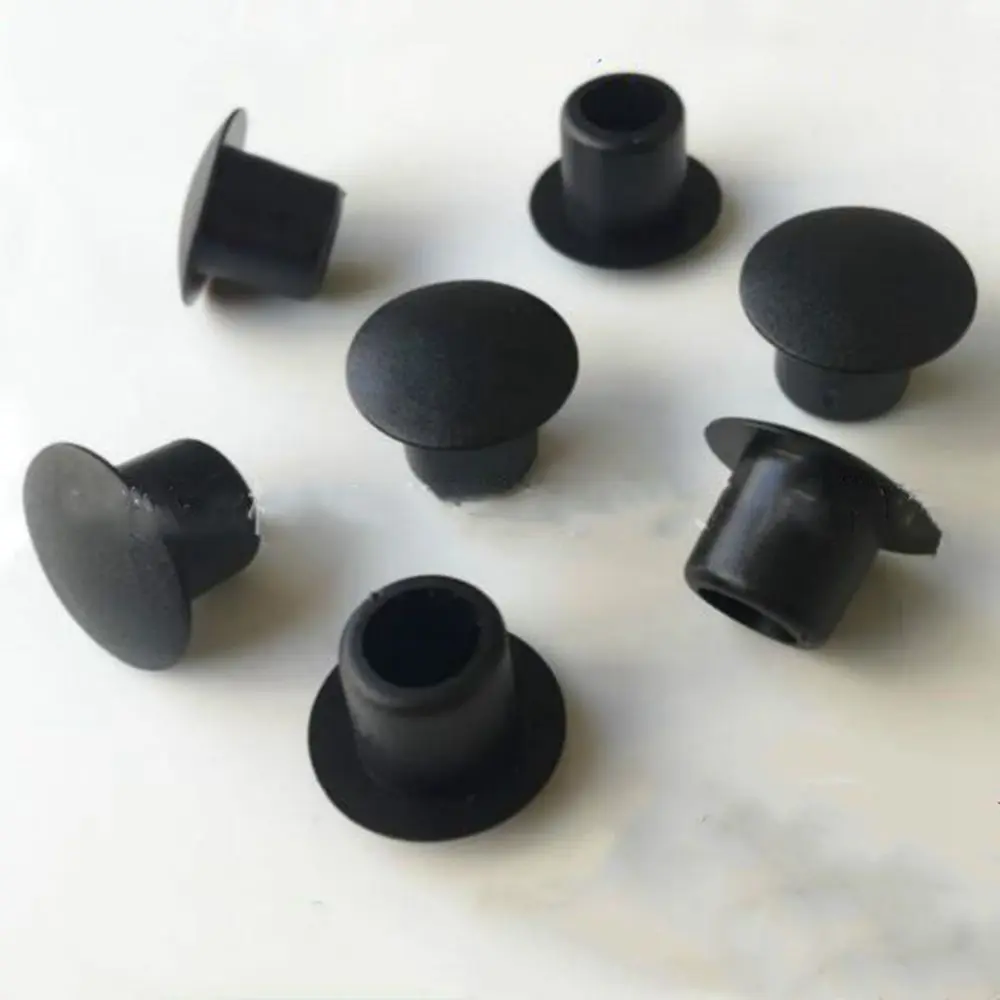 50pcs 10mm 11mm Hole PVC Soft Rubber Plug Cover Flexible Glue Waterproof Cap Plug Pipe Fittings Round waterproof plug LWW9137