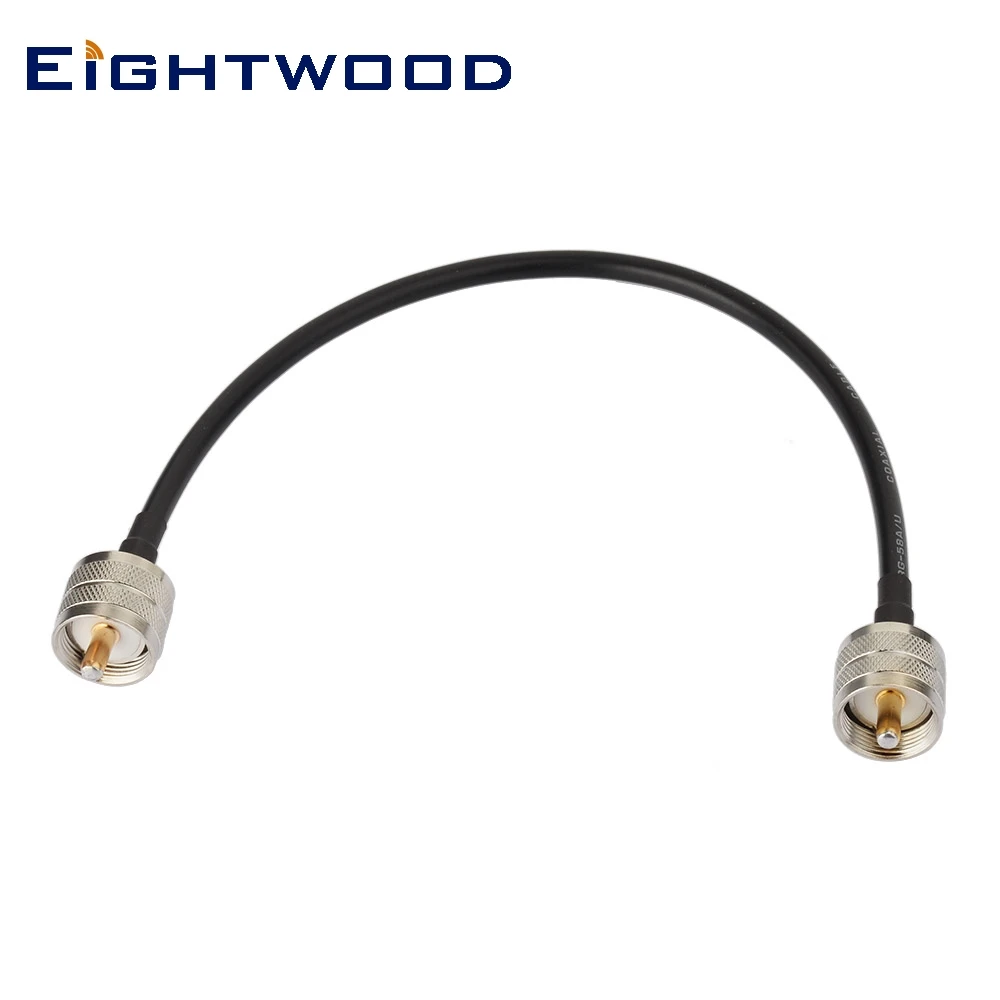 

Eightwood UHF PL-259 to UHF PL-259 Low Loss Digital Coax UHF Cable 30cm for HAM & CB Radio,Antenna Analyzer,Dummy Load,SWR Meter