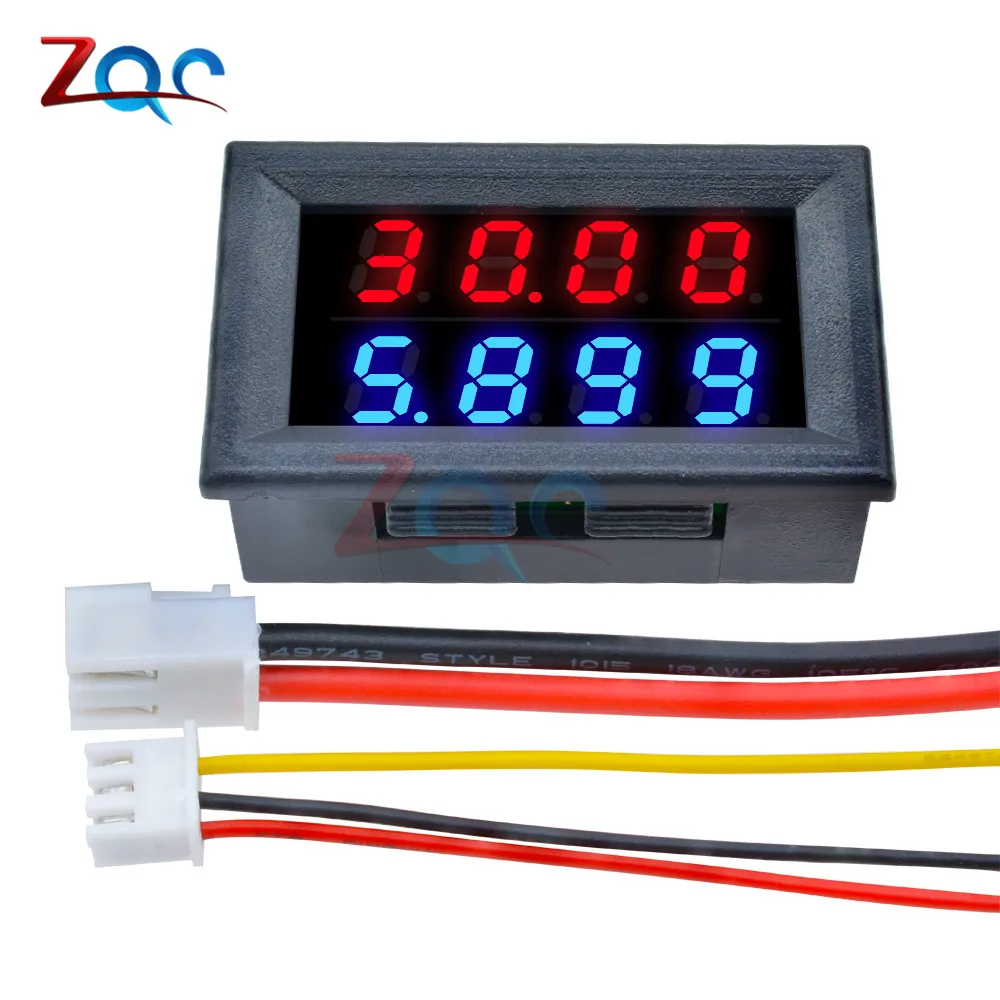 Mini DC 4 Bits Dual Digital Voltmeter Ammeter DC 200V 10A Voltage Current Volt Amp Monitor Meter Detector Power Supply Tester