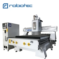 Powerful  cnc router 1325 2030 with ATC tool changer servo motor  application for soft metal cabinets solid wood / tables