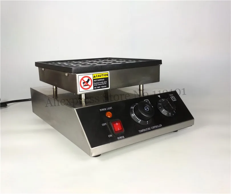 ماكينة Poffertjes الهولندية شواية فطيرة صغيرة 950 وات 25 فتحة سطح طهي غير لاصق