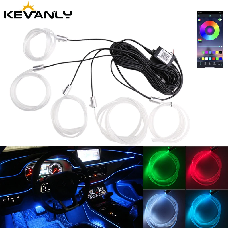 

6M APP Control Car RGB LED LED Strips Decoration Strip Neon Strip Light Car Interior Light Bluetooth-compatible Atmospher light